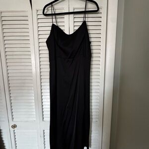 Abercrombie & Fitch Black Midi Dress with Spaghetti Straps